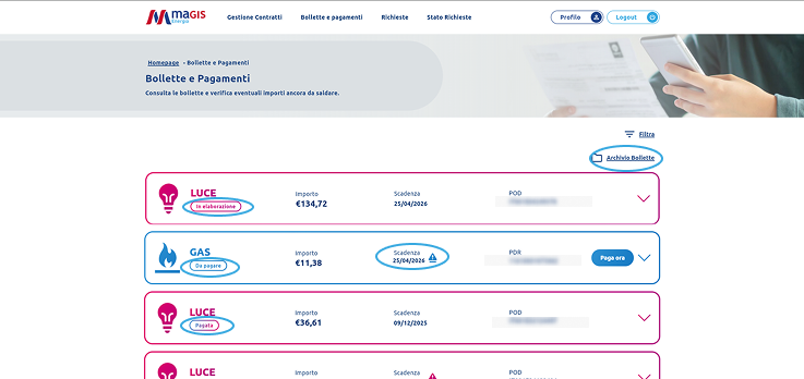 bills and payments